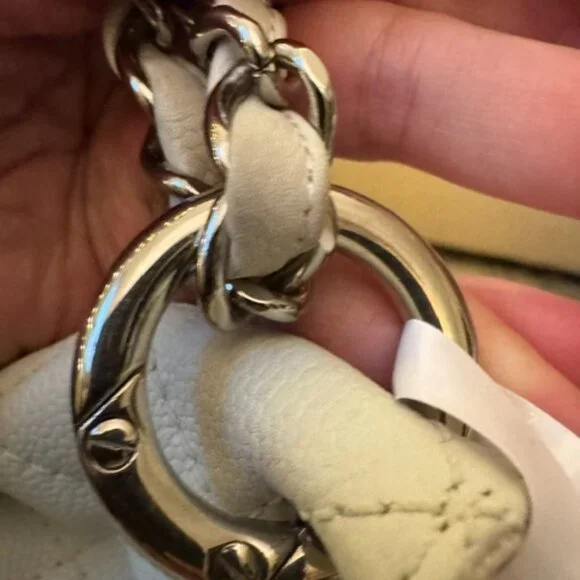 CHANEL TIMELESS ACCORDION BAG PURSE IN WINTER WHITE - Picture 10 of 15